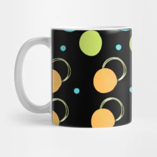 Blue orange yellow green circle pattern Mug